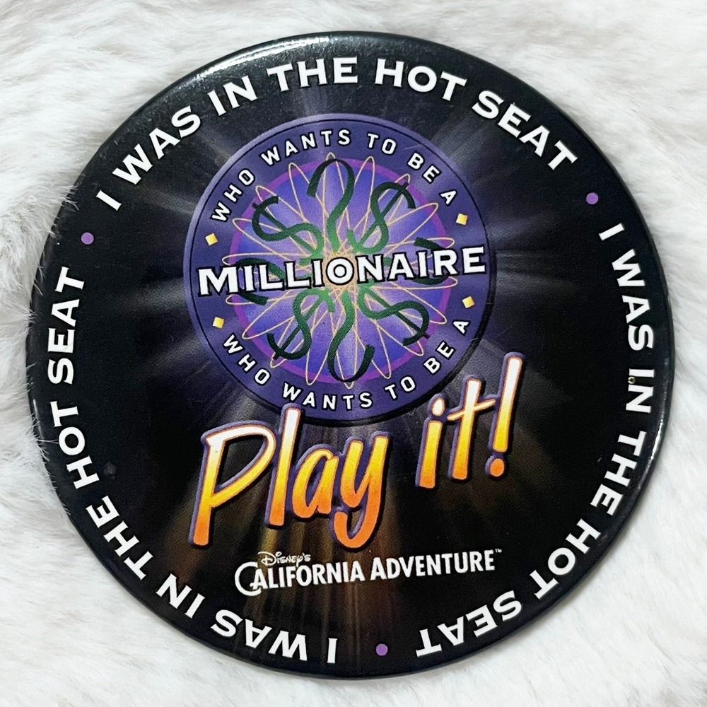 🔮 5/$25 Vintage Disney California Adventure Who Wants To Be A Millionaire‎ Pin